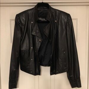 Wilson Women’s Black Leather Moto Jacket